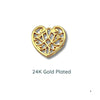 Zia Scroll Heart Charm, 13mm, 2 Finishes - The Argus Collection