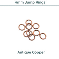 Jump Rings, 4mm, 21 Gauge, 9 Finishes - The Argus Collection