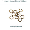 Jump Rings, 4mm Outside Diameter, 21 Gauge, 9 Finishes - The Argus Collection