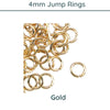 Jump Rings, 4mm, 21 Gauge, 9 Finishes - The Argus Collection