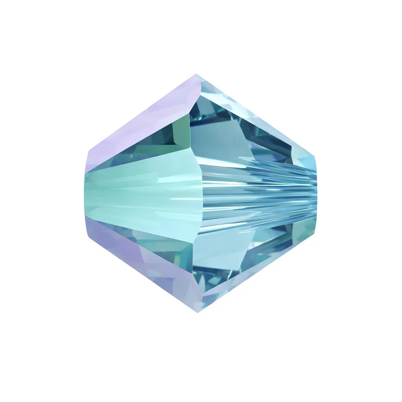 Brilliance Crystal Bicones 5328, 3mm, Aqua Shimmer - The Argus Collection