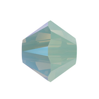 Brilliance Crystal Bicones 5328, 3mm, Chrysolite Opal Shimmer - The Argus Collection