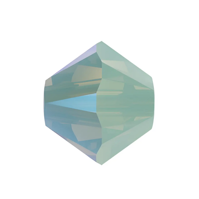 Brilliance Crystal Bicones 5328, 3mm, Chrysolite Opal Shimmer - The Argus Collection