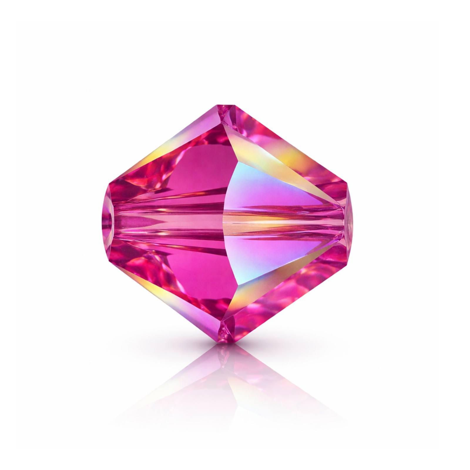 Brilliance Crystal Bicones 5328, 4mm, Fuchsia AB