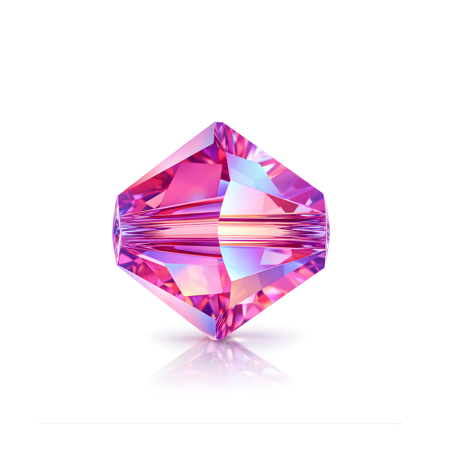 Brilliance Crystal Bicones 5328, 4mm, Fuchsia x2 AB