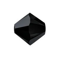 Brilliance Crystal Bicones 5328, 4mm, Jet - The Argus Collection