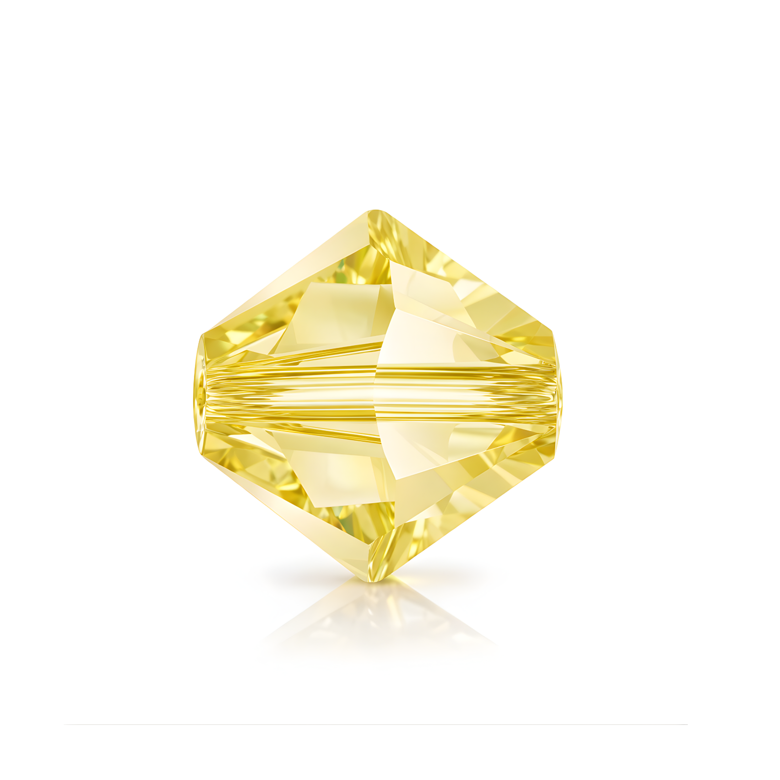 Brilliance Crystal Bicones 5328, 4mm, Jonquil Champagne Coated