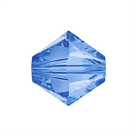 Brilliance Crystal Bicones 5328, 4mm, Light Sapphire