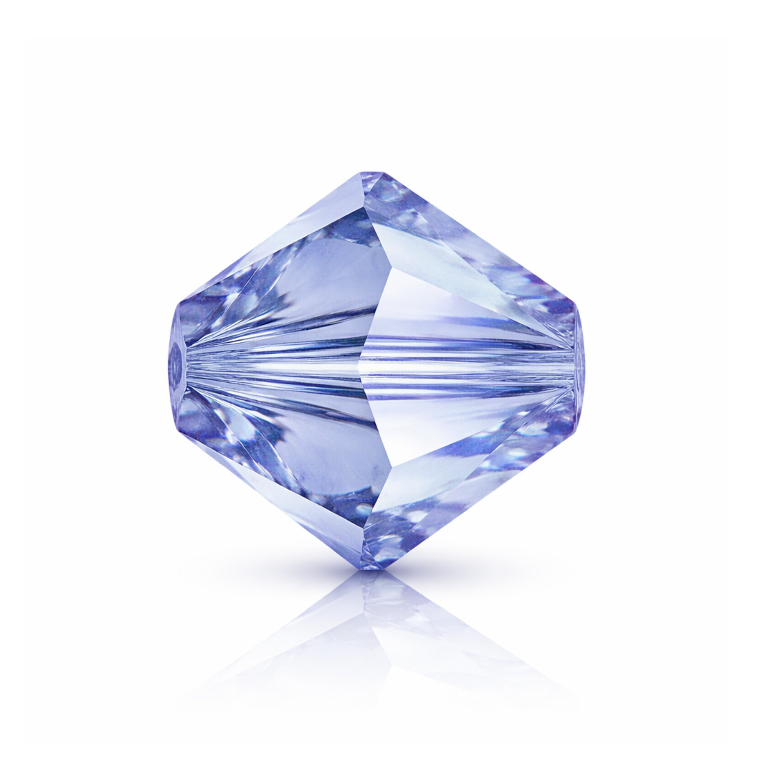 Brilliance Crystal Bicones 5328, 4mm, Light Sapphire Lemon Coated