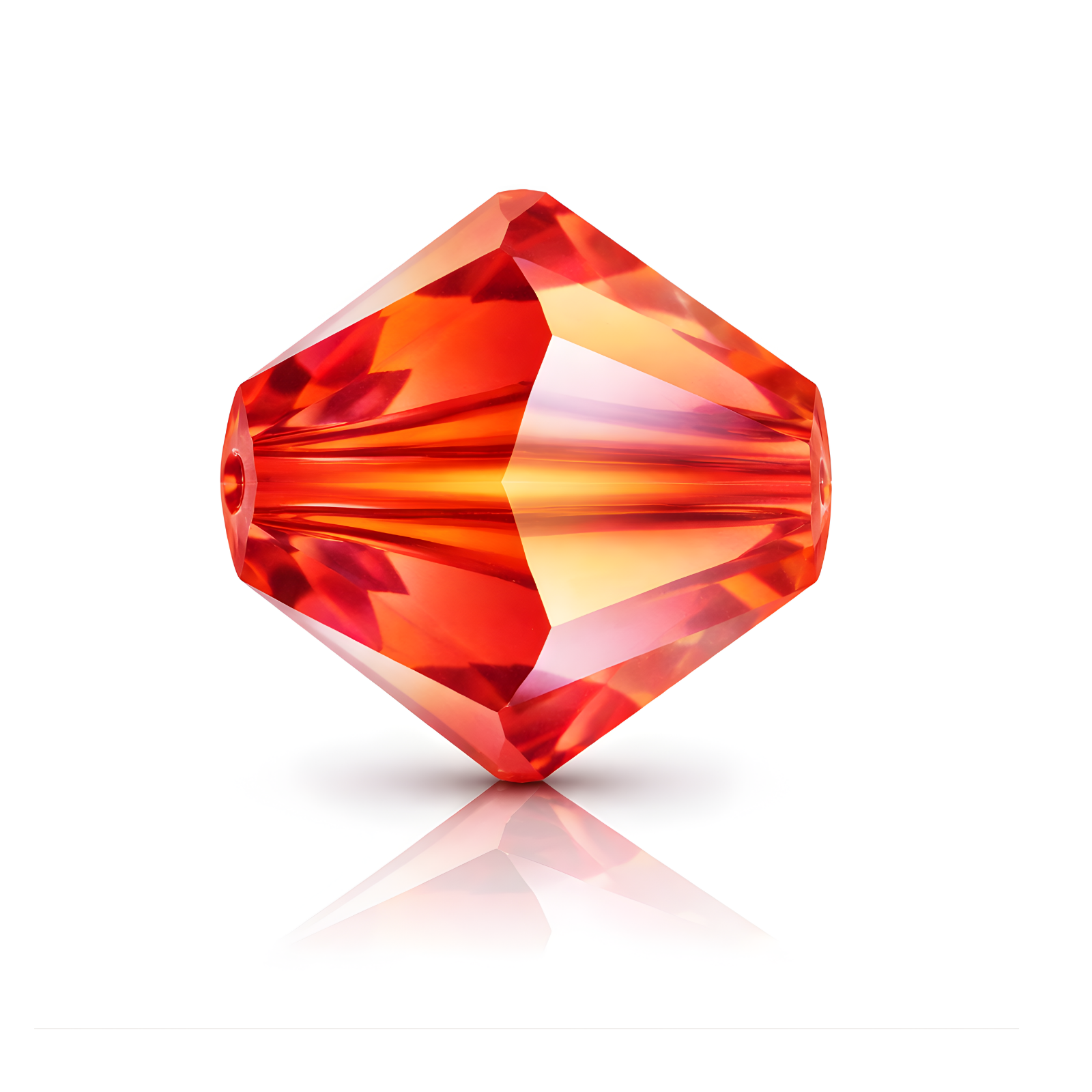 Brilliance Austrian Crystal Bicones 5328, 4mm, Light Siam Brandy Coated