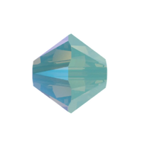 Brilliance Austrian Crystal Bicones 5328, 4mm, Pacific Opal Shimmer - The Argus Collection