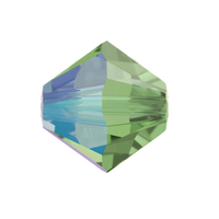 Brilliance Austrian Crystal Bicones 5328, 4mm, Erinite Shimmer