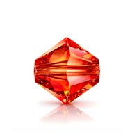 Brilliance Crystal Bicones 5328, 4mm, Padparadscha Champagne Coated