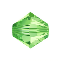 Brilliance Crystal Bicones 5328, 4mm, Peridot - The Argus Collection
