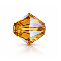 Brilliance Austrian Crystal Bicones 5328, 4mm, Topaz Glacier Blue