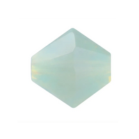 Brilliance Austrian Crystal Bicones 5328, 4mm, Chrysolite Opal - The Argus Collection