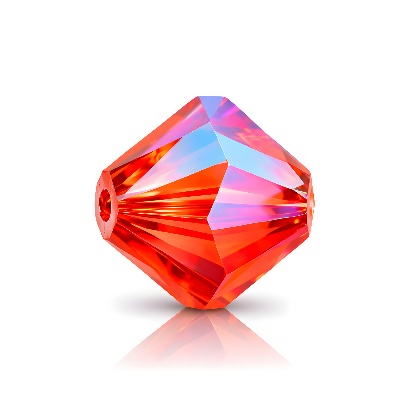 Brilliance Austrian Crystal Bicones 5328, 4mm, Fire Opal Glacier Blue