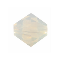Brilliance Austrian Crystal Bicones 5328, 4mm, Light Grey Opal - The Argus Collection