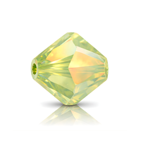 Brilliance Austrian Crystal Bicones 5328, 4mm, Pacific Opal Brandy Coated