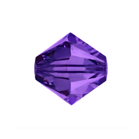 Brilliance Austrian Crystal Bicones 5328, 3mm, Purple Velvet