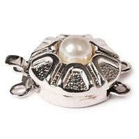Claspgarten Deco Pearl, 2-Strand Box Clasp in 2 Finishes - The Argus Collection