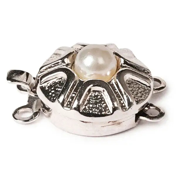 Claspgarten Deco Pearl, 2-Strand Box Clasp in 2 Finishes - The Argus Collection
