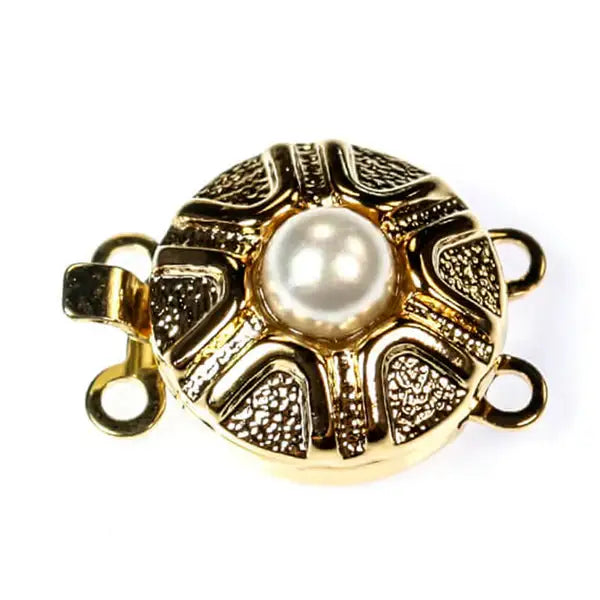 Claspgarten Deco Pearl, 2-Strand Box Clasp in 2 Finishes - The Argus Collection