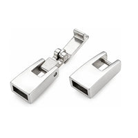 304 stainless steel 5mm foldover clasp shown open