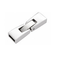 304 stainless steel foldover clasp for 5mm flat leather or cord