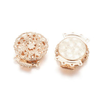 Pastiche, 4-Strand Box Clasp, Vacuum Plated, Platinum or Light Gold Finish - The Argus Collection
