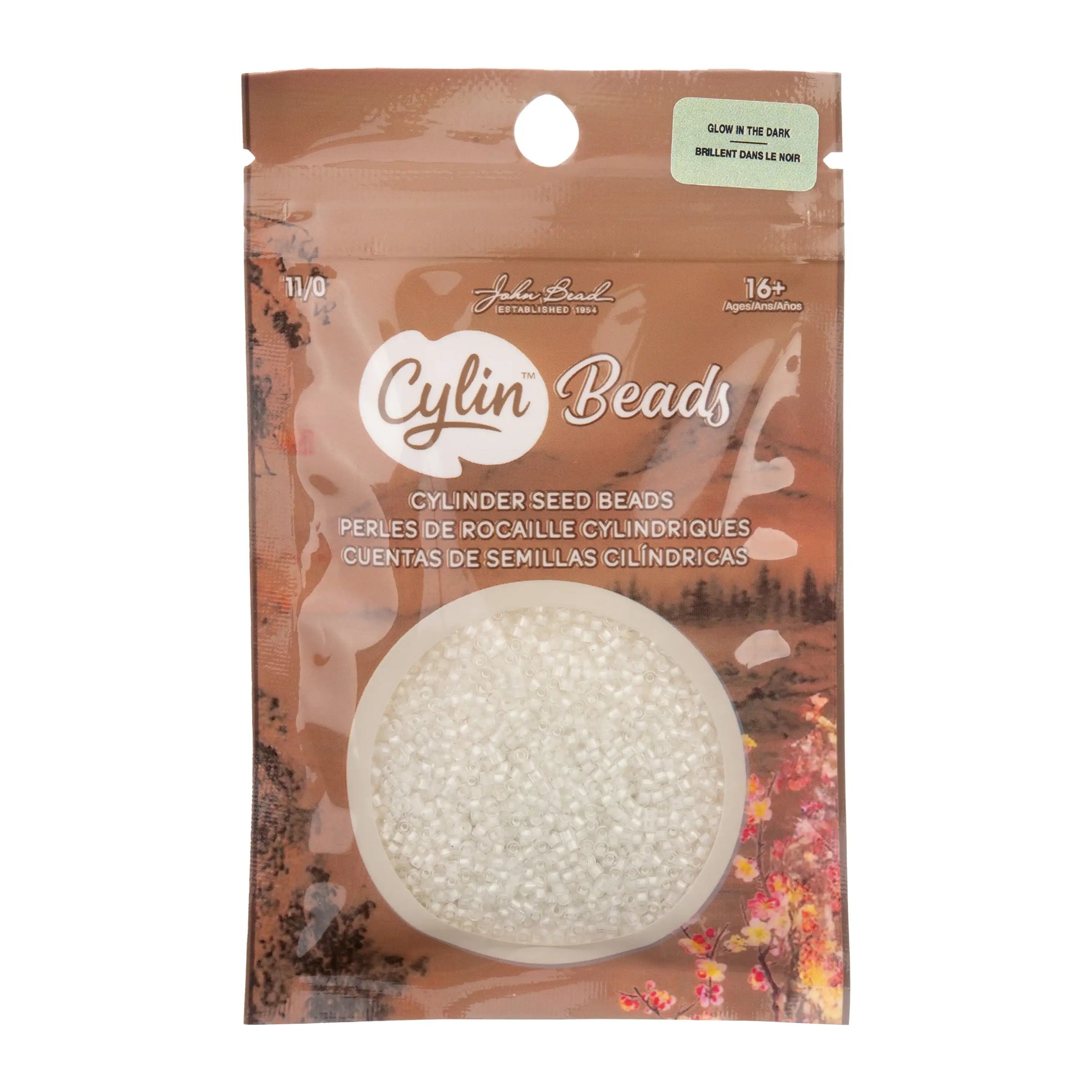 Cylin™ Beads 11/0, CY11-1134 Glow in Dark White to Green, 25g - Cylin™ Beads 11/0, CY11-1134 Glow in Dark White to Green, 25g - Default Title , The Argus Collection