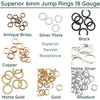 Superior 6mm Round Jump Rings, 18 gauge - The Argus Collection