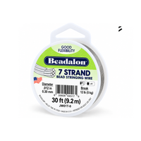 Beadalon 7 Strand .012 inch bead stringing wire, 30 ft spool for jewelry making
