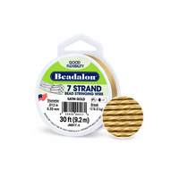 Beadalon 7 Strand .012 inch bead stringing wire in Satin Gold, 30 ft spool