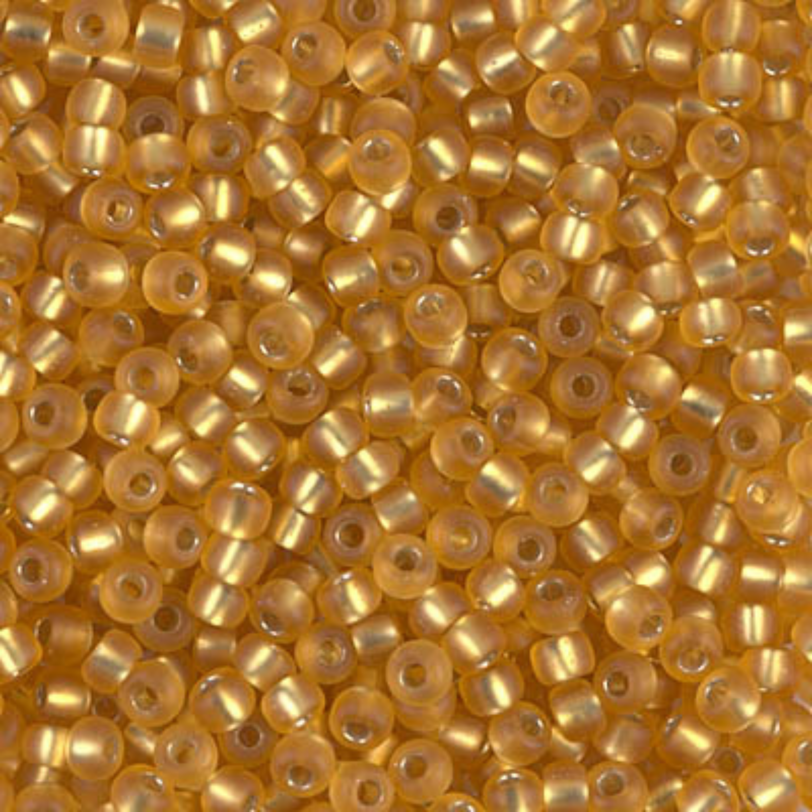 Miyuki 8/0 Seed Beads, 8-004, Silver Lined Dark Gold, 10g