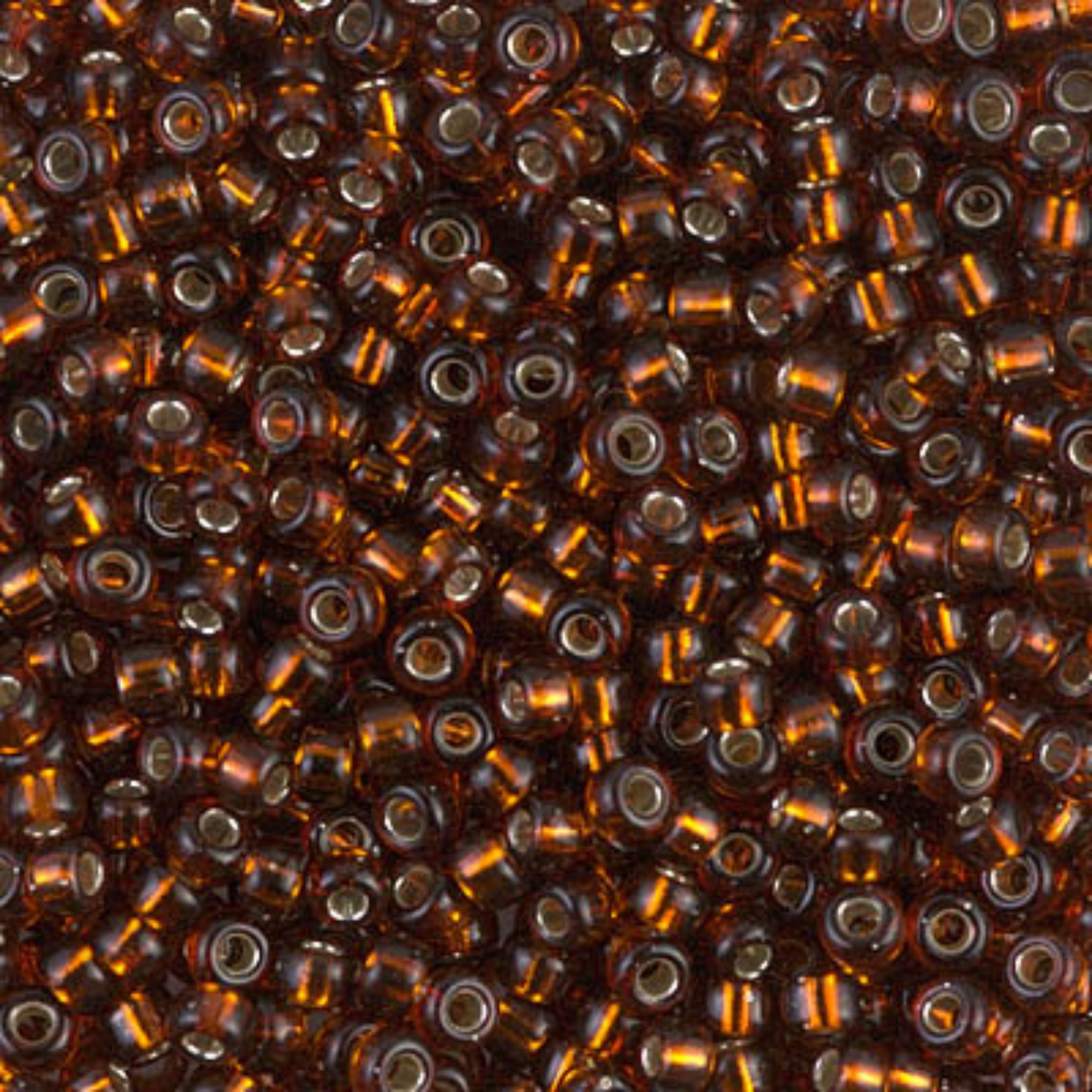Miyuki 8/0 Seed Beads, 8-005, Silver Lined Dark Topaz, 10g