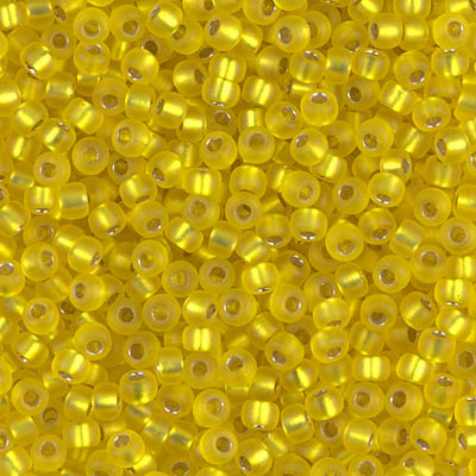 Miyuki 8/0 Seed Beads, 8-006F, Silver Lined Yellow Matte, 10g