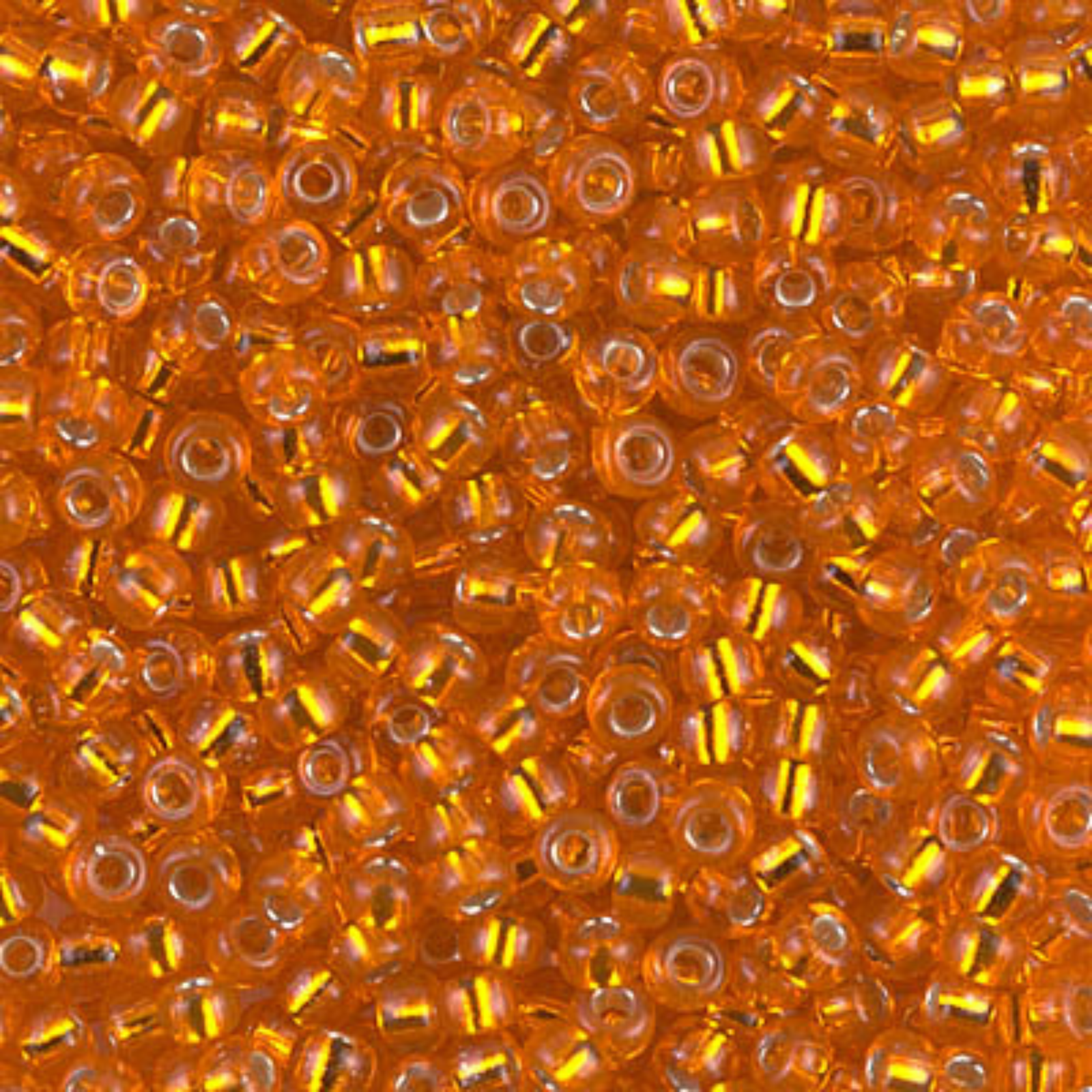 Miyuki 8/0 Seed Beads, 8-008, Silver Lined Orange, 10g