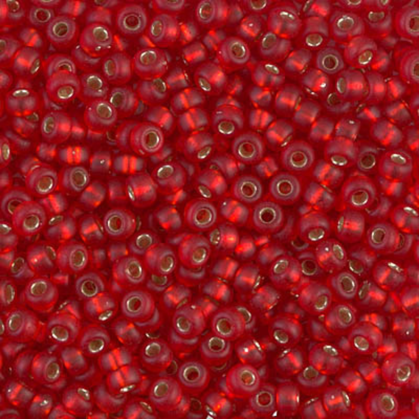 Miyuki 8/0 Seed Beads, 8-010F, Silver Lined Flame Red Matte, 10g