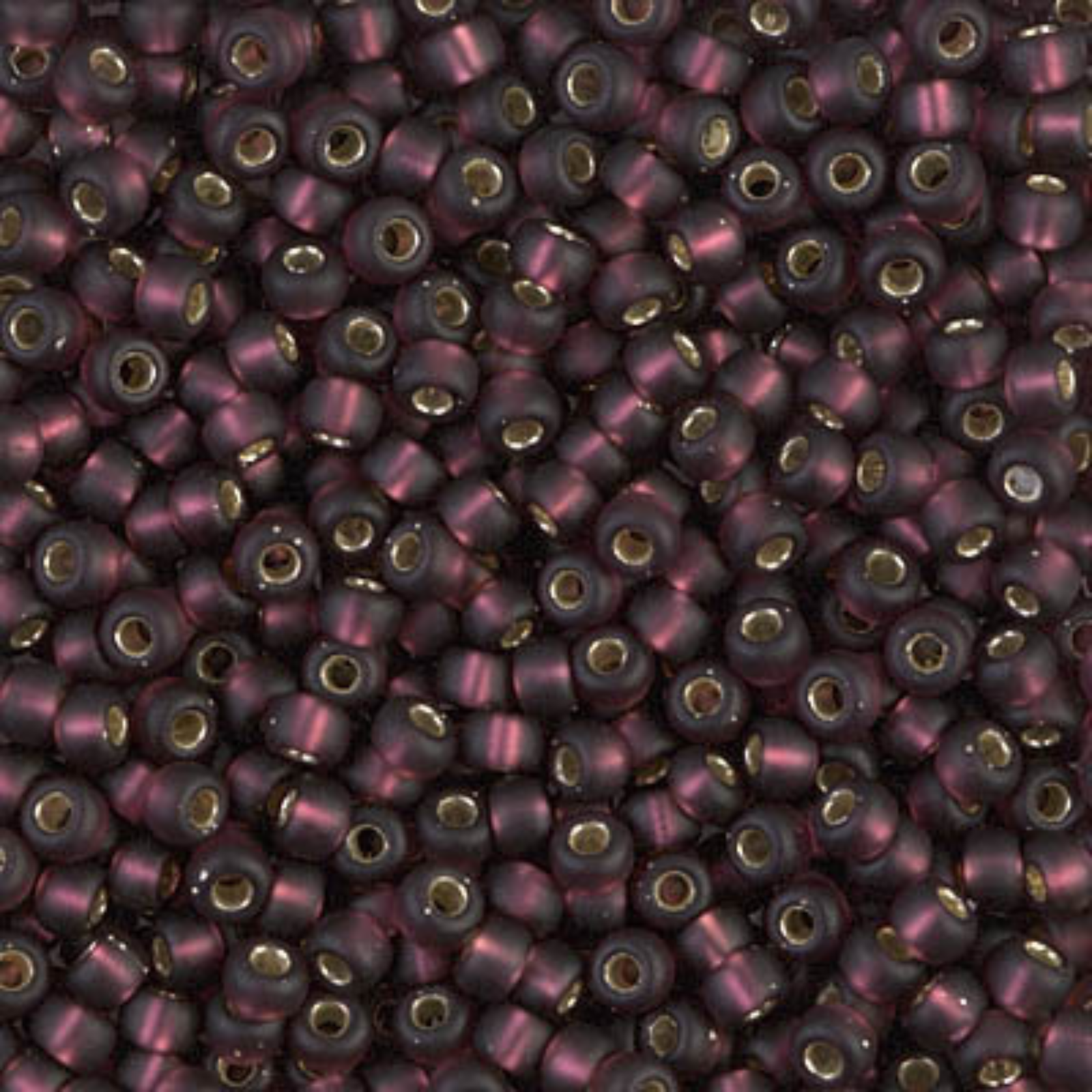 Miyuki 8/0 Seed Beads, 8-013F, Silver Lined Dark Smoky Amethyst Matte, 10g