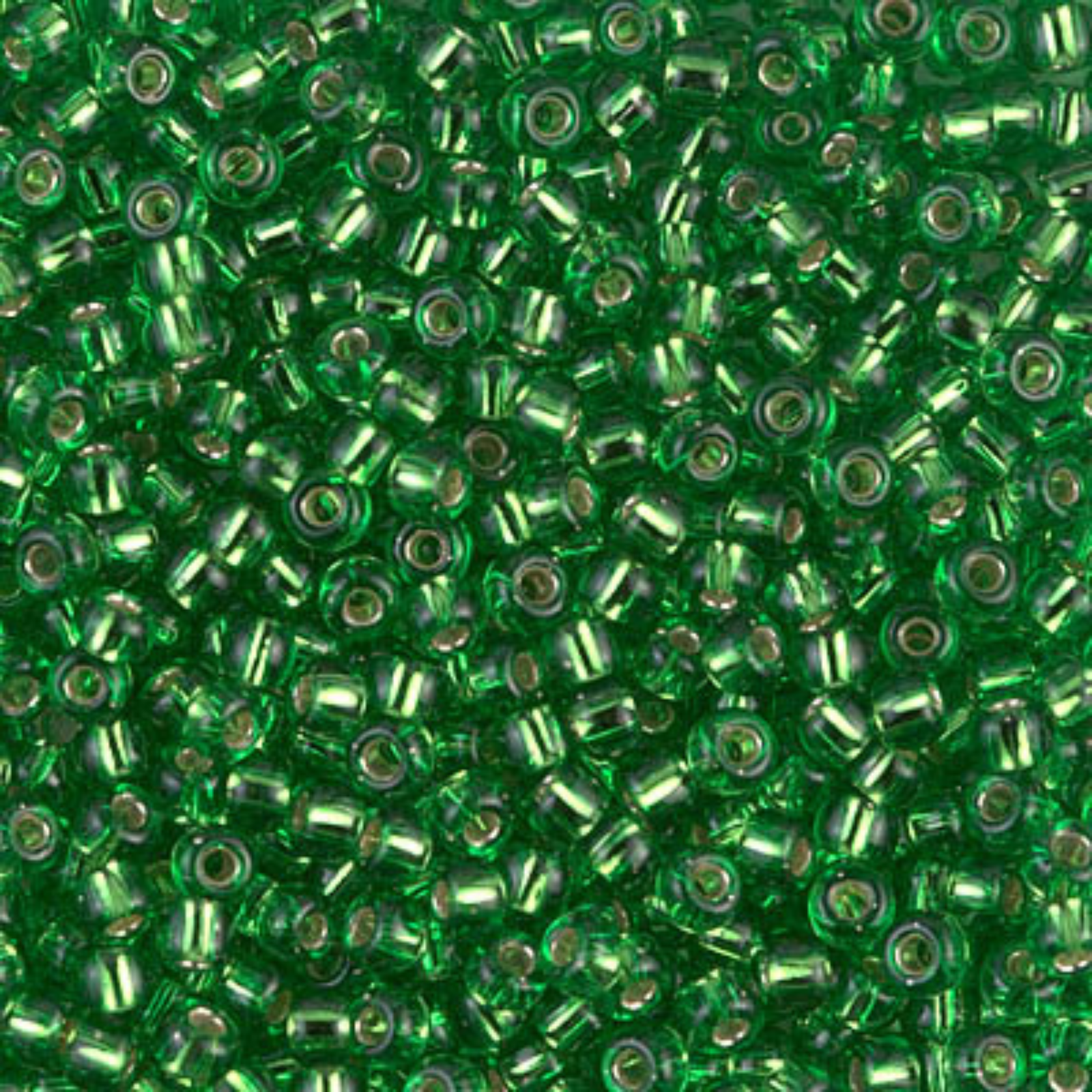 Miyuki 8/0 Seed Beads, 8-015, Silver Lined Light Green, 10g
