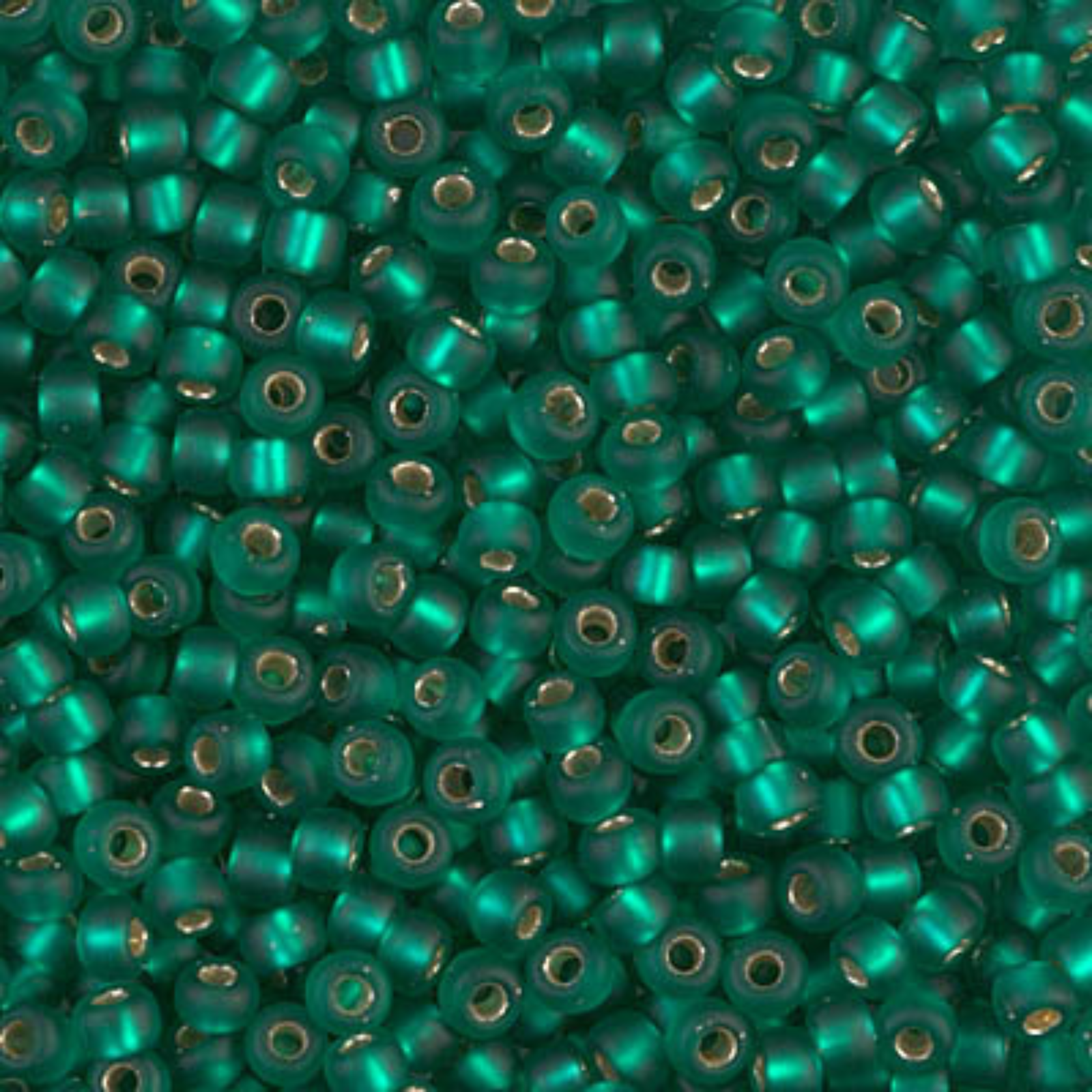 Miyuki 8/0 Seed Beads, 8-017F, Silver Lined Emerald Matte, 10g