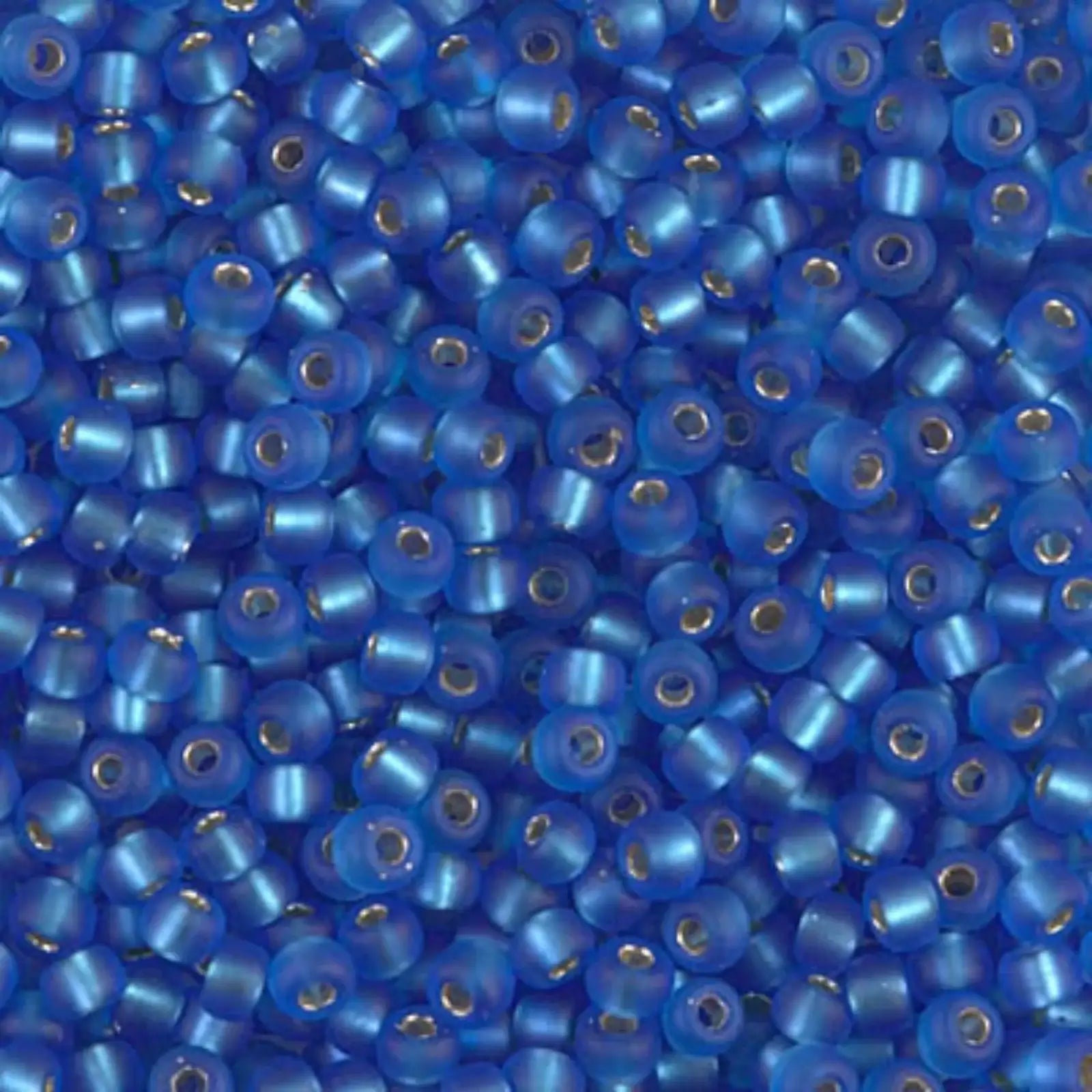 Miyuki 8/0 Seed Beads, 8-019F, Silver Lined Sapphire Matte, 10g