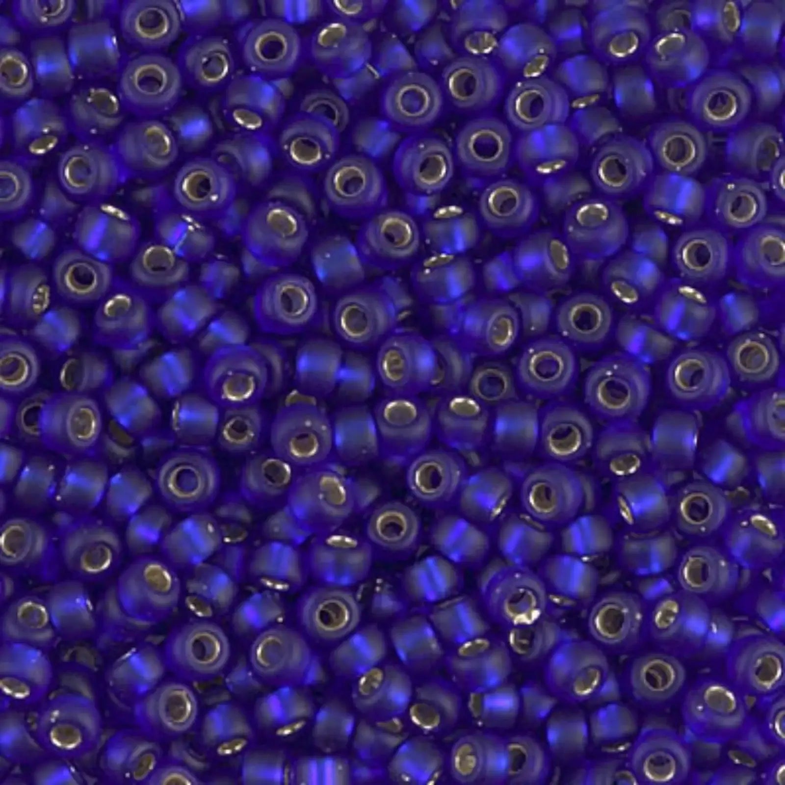 Miyuki 8/0 Seed Beads, 8-020F, Silver Lined Cobalt Matte, 10g