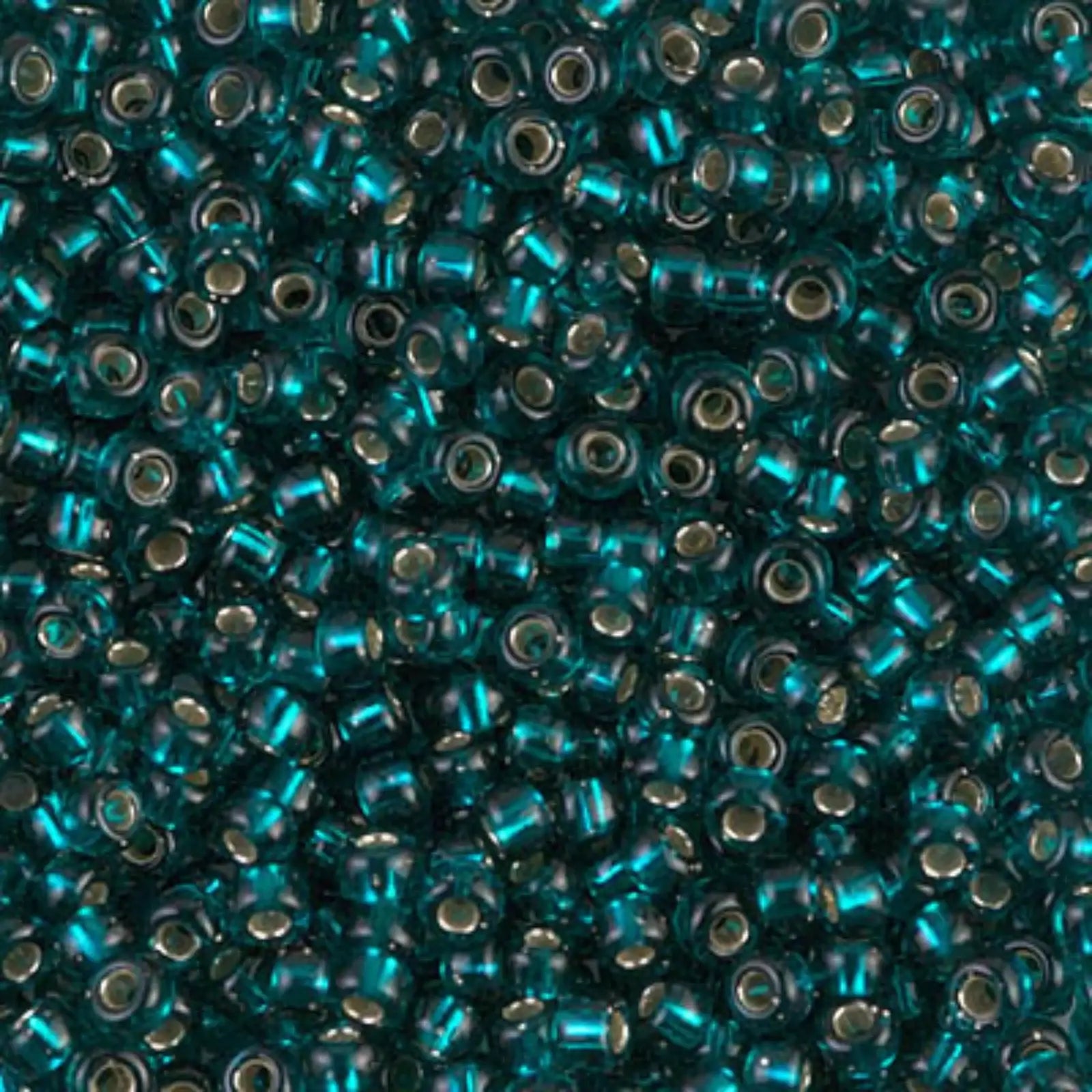 Miyuki 8/0 Seed Beads, 8-030, Silver Lined Dark Teal, 10g