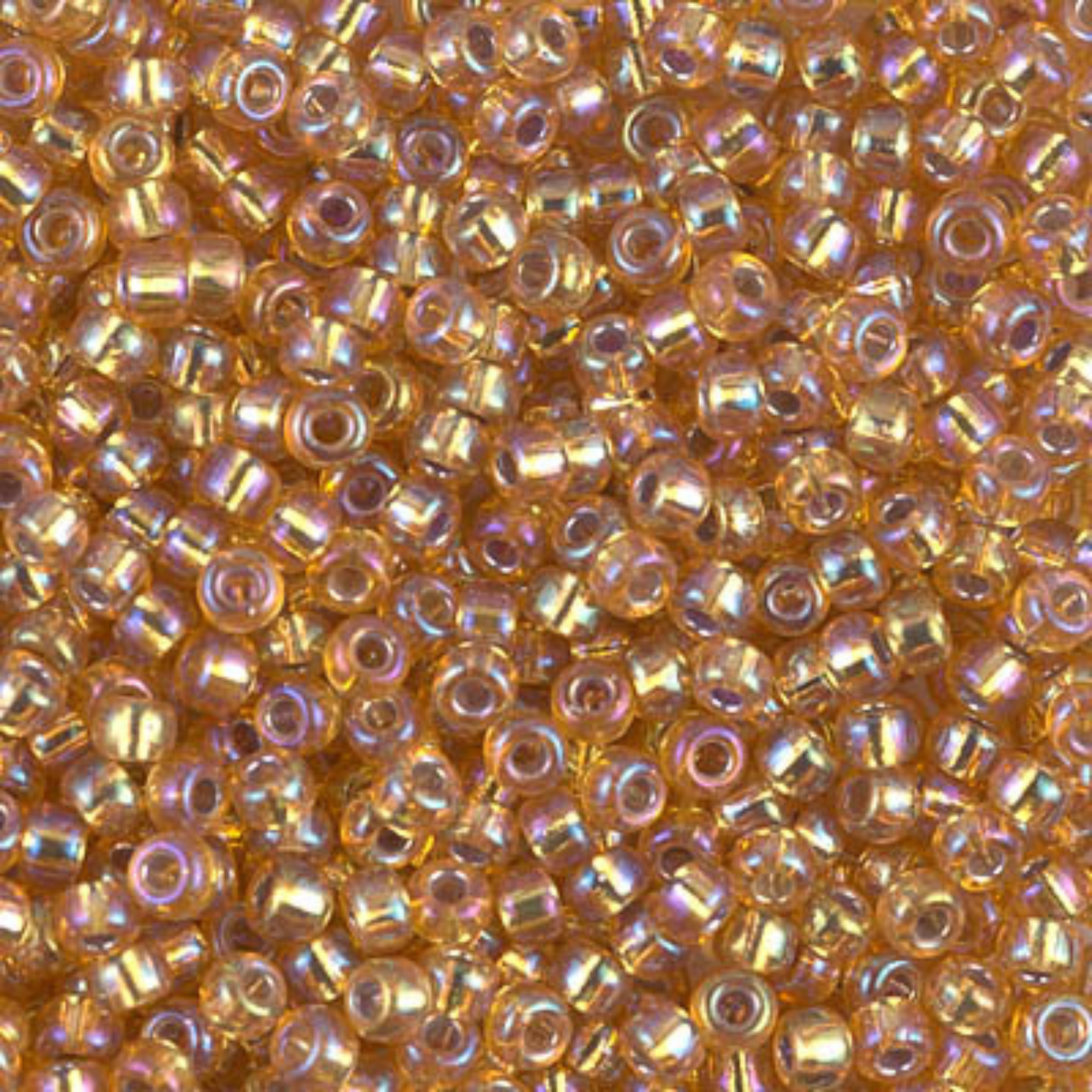 Miyuki 8/0 Seed Beads, 8-1004, Silver Lined Dark Gold AB, 10g