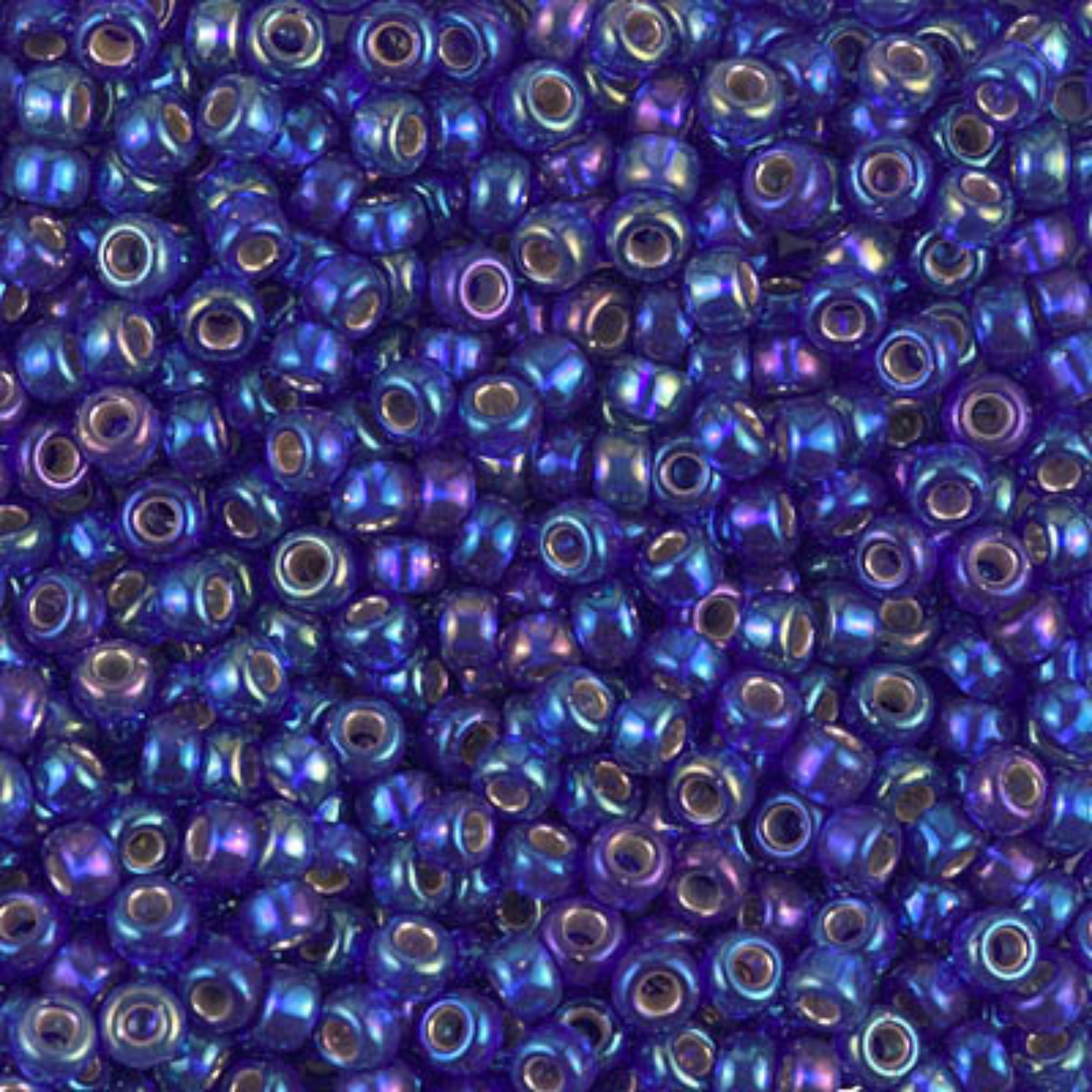 Miyuki 8/0 Seed Beads, 8-1020, Silver Lined Cobalt AB, 10g