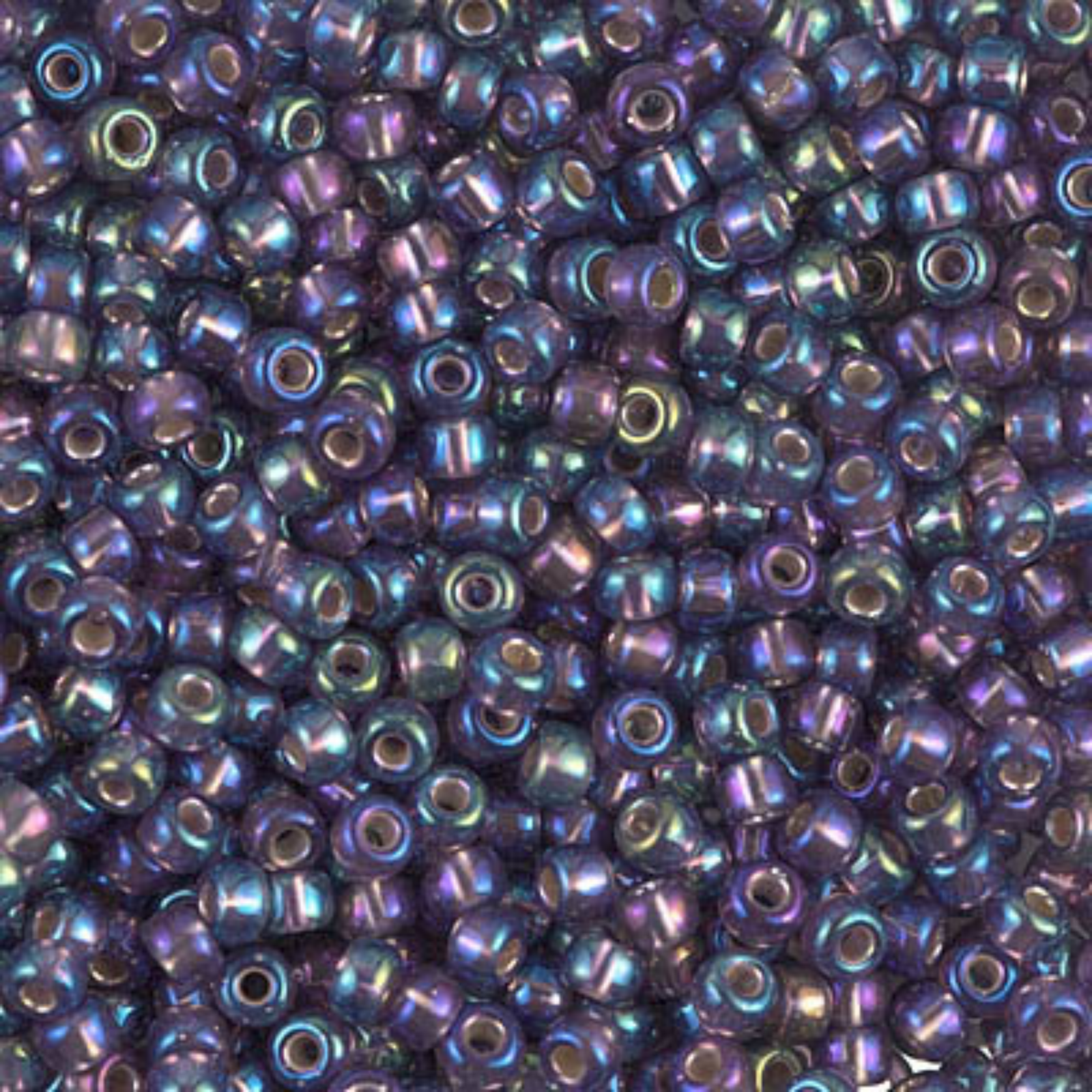 Miyuki 8/0 Seed Beads, 8-1024, Silver Lined Amethyst AB, 10g