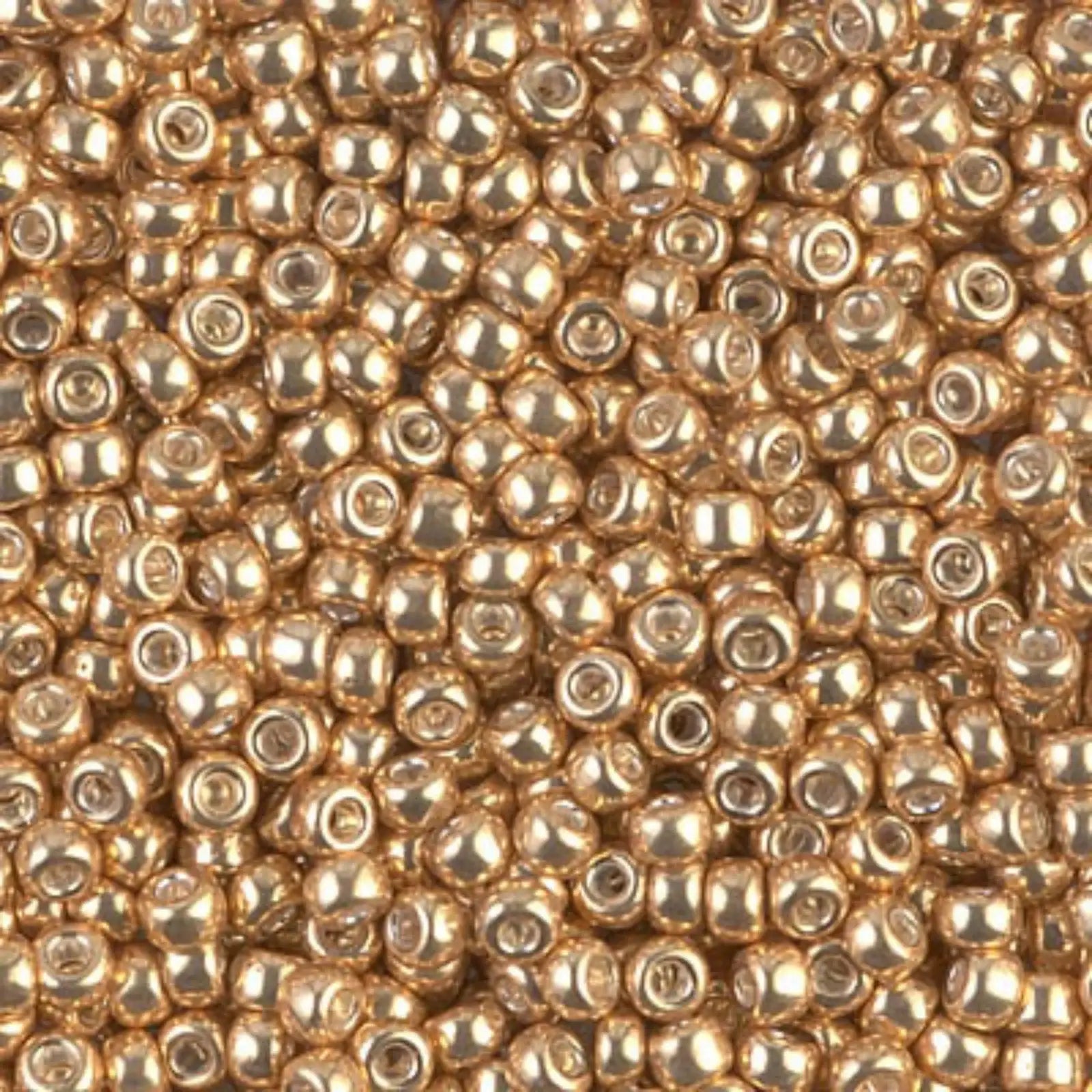 Miyuki 8/0 Seed Beads, 8-1052, Galvanized Gold, 10g - The Argus Collection
