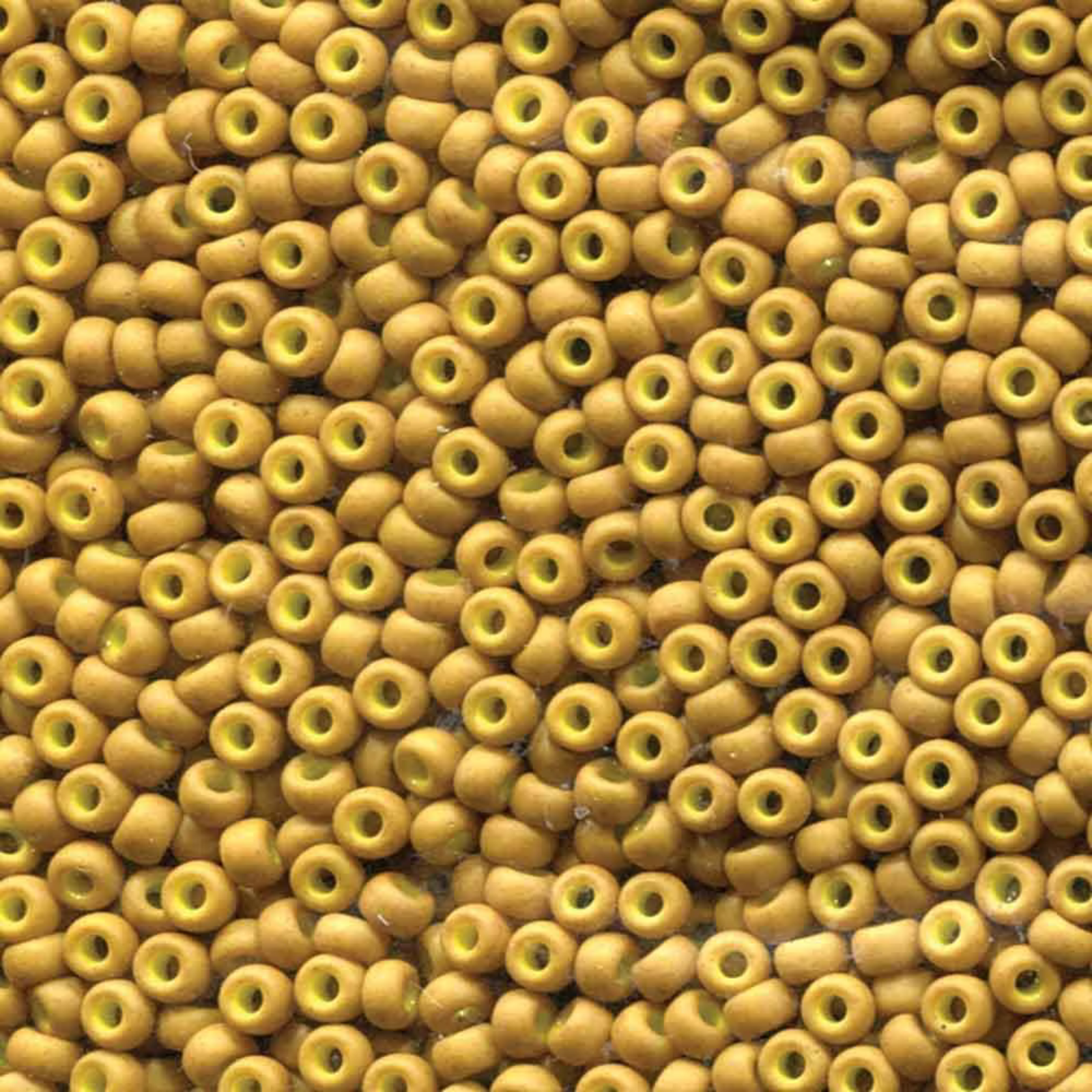Miyuki 8/0 Seed Beads, 8-1233, Matte Opaque Mustard, 10g